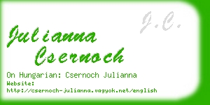 julianna csernoch business card